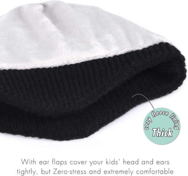 FURTALK Czapka Zimowa Dziecięca (Unisex) Z Nausznikami Polar i Odpinany Pompon (0-6 Lat)