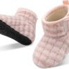 JOINFREE Kapcie Dziecięce Buciki Domowe Antypoślizgowa Gumowa Podeszwa Polar Unisex