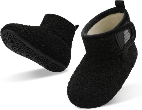 JOINFREE Kapcie Dziecięce Buciki Domowe Antypoślizgowa Gumowa Podeszwa Polar Unisex
