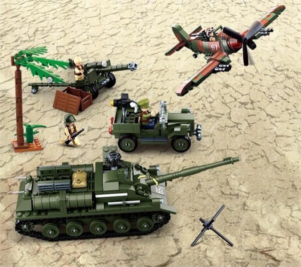 Sluban Klocki Bitwa pod Kurskiem II Wojna Światowa (998 el.) Zestaw Militarny M38-B0697