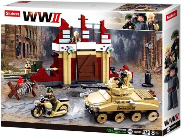 Sluban Klocki Bitwa o Stalingrad II Wojna Światowa (479 el.) Tank i Ruiny Miejskie