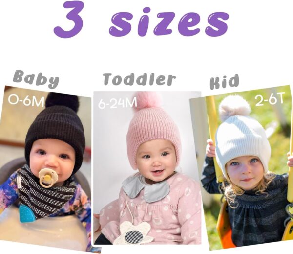 FURTALK Czapka Zimowa Dziecięca (Unisex) Z Nausznikami Polar i Odpinany Pompon (0-6 Lat)