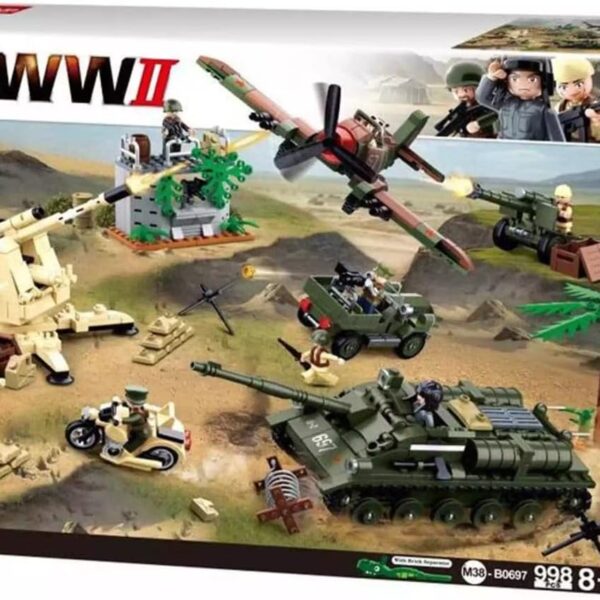716eTx8i8AL._AC_SL1280_.jpg Sluban Klocki Bitwa pod Kurskiem II Wojna Światowa (998 el.) Zestaw Militarny M38-B0697