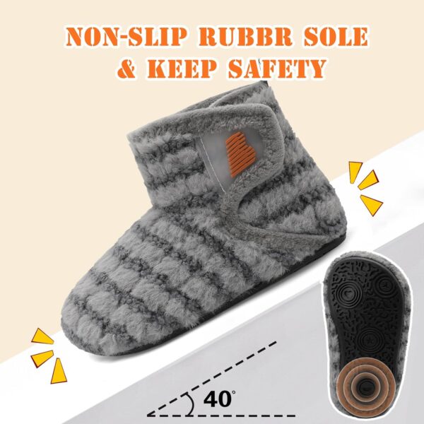 JOINFREE Kapcie Dziecięce Buciki Domowe Antypoślizgowa Gumowa Podeszwa Polar Unisex
