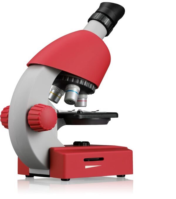 Mikroskop Bresser Junior 40-640x, Edukacyjny Zestaw dla Dzieci, Fioletowy