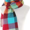 Szalik Damski Męski Unisex Długi Lekki Wzór Krata (Jesień/Zima) 190x33 cm