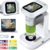 Mikroskop Cyfrowy Ręczny 3w1, Powiększenie 1000x, Ekran HD 2.4", Karta SD, STEM dla Dzieci 3-12