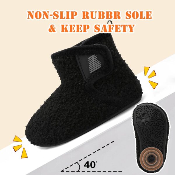 JOINFREE Kapcie Dziecięce Buciki Domowe Antypoślizgowa Gumowa Podeszwa Polar Unisex
