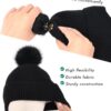 FURTALK Czapka Zimowa Dziecięca (Unisex) Z Nausznikami Polar i Odpinany Pompon (0-6 Lat)