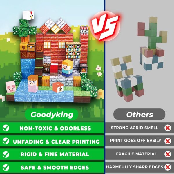Goody King Klocki Magnetyczne 150 elementów STEM Montessori (3-10 Lat) Prezent na Urodziny