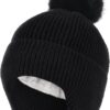 FURTALK Czapka Zimowa Dziecięca (Unisex) Z Nausznikami Polar i Odpinany Pompon (0-6 Lat)