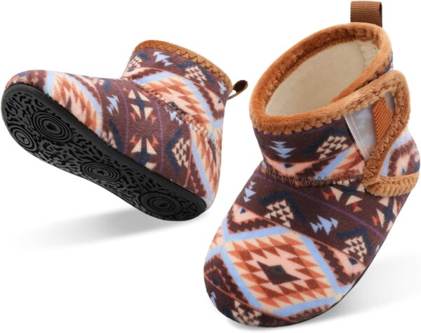 JOINFREE Kapcie Dziecięce Buciki Domowe Antypoślizgowa Gumowa Podeszwa Polar Unisex