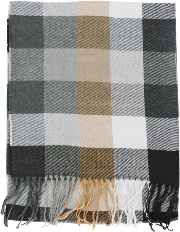 Szalik Damski Męski Unisex Długi Lekki Wzór Krata (Jesień/Zima) 190x33 cm