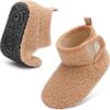 JOINFREE Kapcie Dziecięce Buciki Domowe Antypoślizgowa Gumowa Podeszwa Polar Unisex