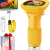 Mikroskop Cyfrowy Kieszonkowy dla Dzieci, Ekran HD 2.0", USB, Podświetlenie LED, Pomarańczowy