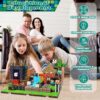 Duży Zestaw Klocków Magnetycznych 200 elementów STEM Cubes z 6 podstawkami (3-12 lat)