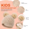 Zestaw 2 Czapki Zimowe Dziecięce (0-36 M) Podwójny Pompon Ciepły Akryl Polar (Unisex)