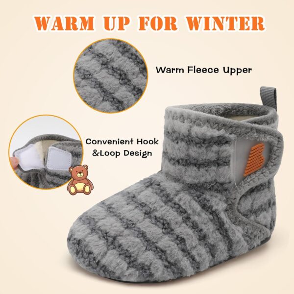 JOINFREE Kapcie Dziecięce Buciki Domowe Antypoślizgowa Gumowa Podeszwa Polar Unisex