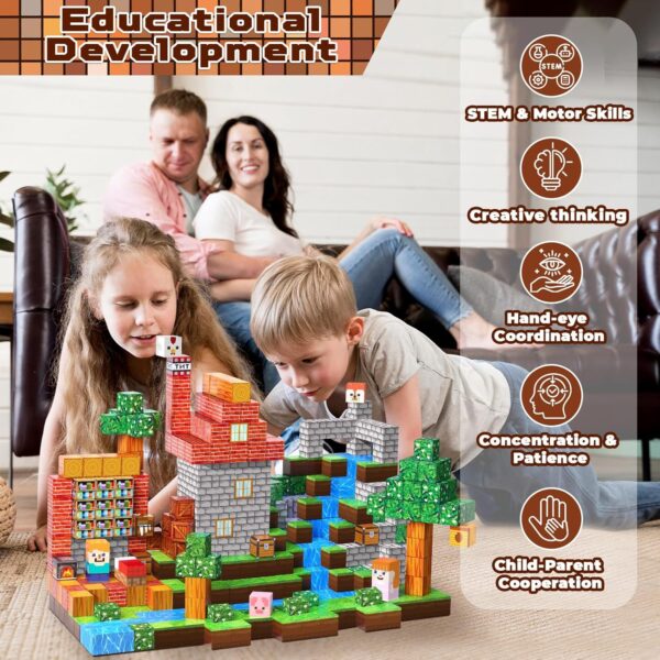 Goody King Klocki Magnetyczne 150 elementów STEM Montessori (3-10 Lat) Prezent na Urodziny