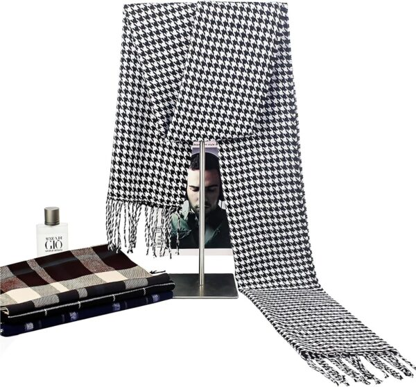 Szalik Damski Męski Unisex Długi Lekki Wzór Krata (Jesień/Zima) 190x33 cm