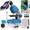 Mikroskop Bresser Junior 40-640x, Edukacyjny Zestaw dla Dzieci, Fioletowy