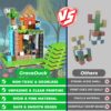 Duży Zestaw Klocków Magnetycznych 200 elementów STEM Cubes z 6 podstawkami (3-12 lat)