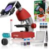 Mikroskop Bresser Junior 40-640x, Edukacyjny Zestaw dla Dzieci, Fioletowy