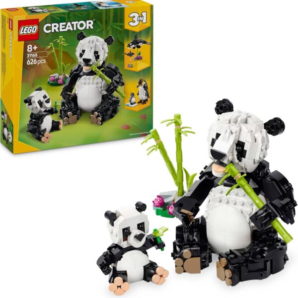 81tBrLzGzpL._AC_SL1500_.jpg LEGO Creator 3w1 Dzikie Zwierzęta: Rodzina Pandy - Pingwiny lub Orka - Zestaw Kreatywny 31165