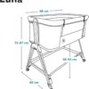 Lionelo Luna Łóżeczko Dostawne 2w1 Co-sleeping z Materacem Szare