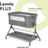 Lionelo Leonie Plus Łóżeczko Dostawne 3w1 z Funkcją Kołyski Szare