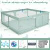 71Upn054JwL._AC_SL1500_ GOPLUS Kojec dla Dziecka 200x180 cm XXL z Piłkami i Materacem Szary