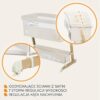 Lionelo Thomi Plus Łóżeczko 5w1 Dostawne Kojec Sofa do 100kg Beżowe