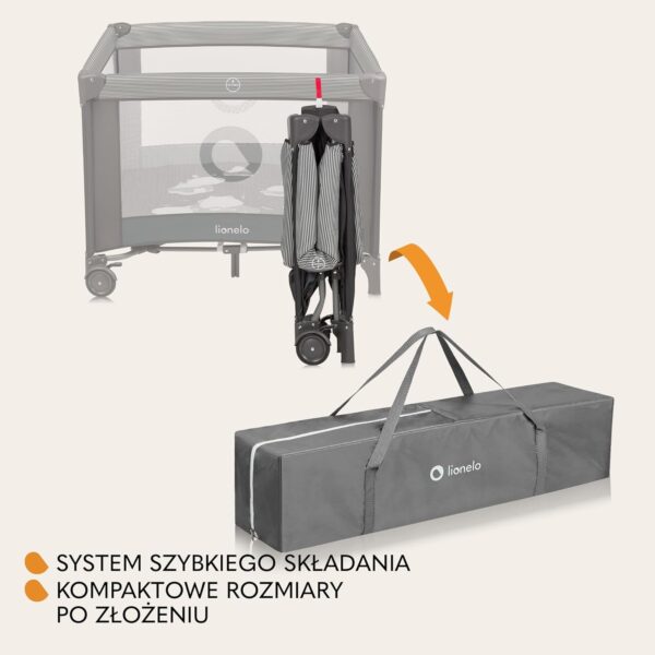 71n3e51UMUL._AC_SL1500_ Lionelo Bonnie Kojec dla Dziecka 100x100 cm Składany z Materacem T25 Szary