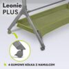 Lionelo Leonie Plus Łóżeczko Dostawne 3w1 z Funkcją Kołyski Szare