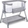 Lionelo Luna Łóżeczko Dostawne 2w1 Co-sleeping z Materacem Szare