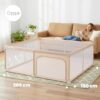 Sun Baby Kojec dla Dziecka XXL 150x200 cm Beżowy Składany z Torbą