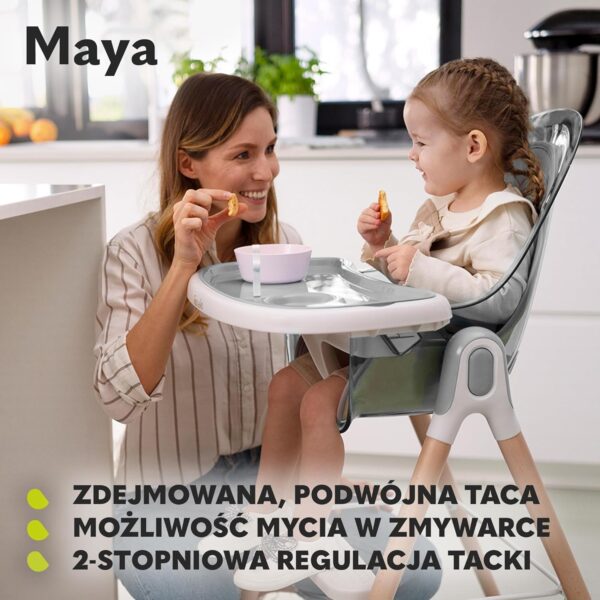 81L3zxKfZlL._AC_SL1500_ Lionelo Maya Krzesełko do karmienia 2w1 Drewniane do 25kg Szare