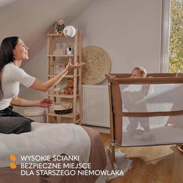 Lionelo Thomi Plus Łóżeczko 5w1 Dostawne Kojec Sofa do 100kg Beżowe
