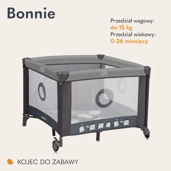 81XHK-P5rML._AC_SL1500_ Lionelo Bonnie Kojec dla Dziecka 100x100 cm Składany z Materacem T25 Szary