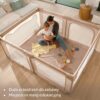 Lionelo Florence Kojec dla Dziecka 150x180 cm Easy Fold Składany Szary