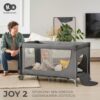 81hIzXZjs8L._AC_SL1500_ Kinderkraft JOY 2 Łóżeczko Turystyczne 2w1 Składane z Torbą Szare