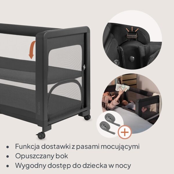 81vyG84seAL._AC_SL1500_ Lionelo Patty Łóżeczko Turystyczne i Dostawne 5w1 z Materacem Szare