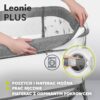 Lionelo Leonie Plus Łóżeczko Dostawne 3w1 z Funkcją Kołyski Szare